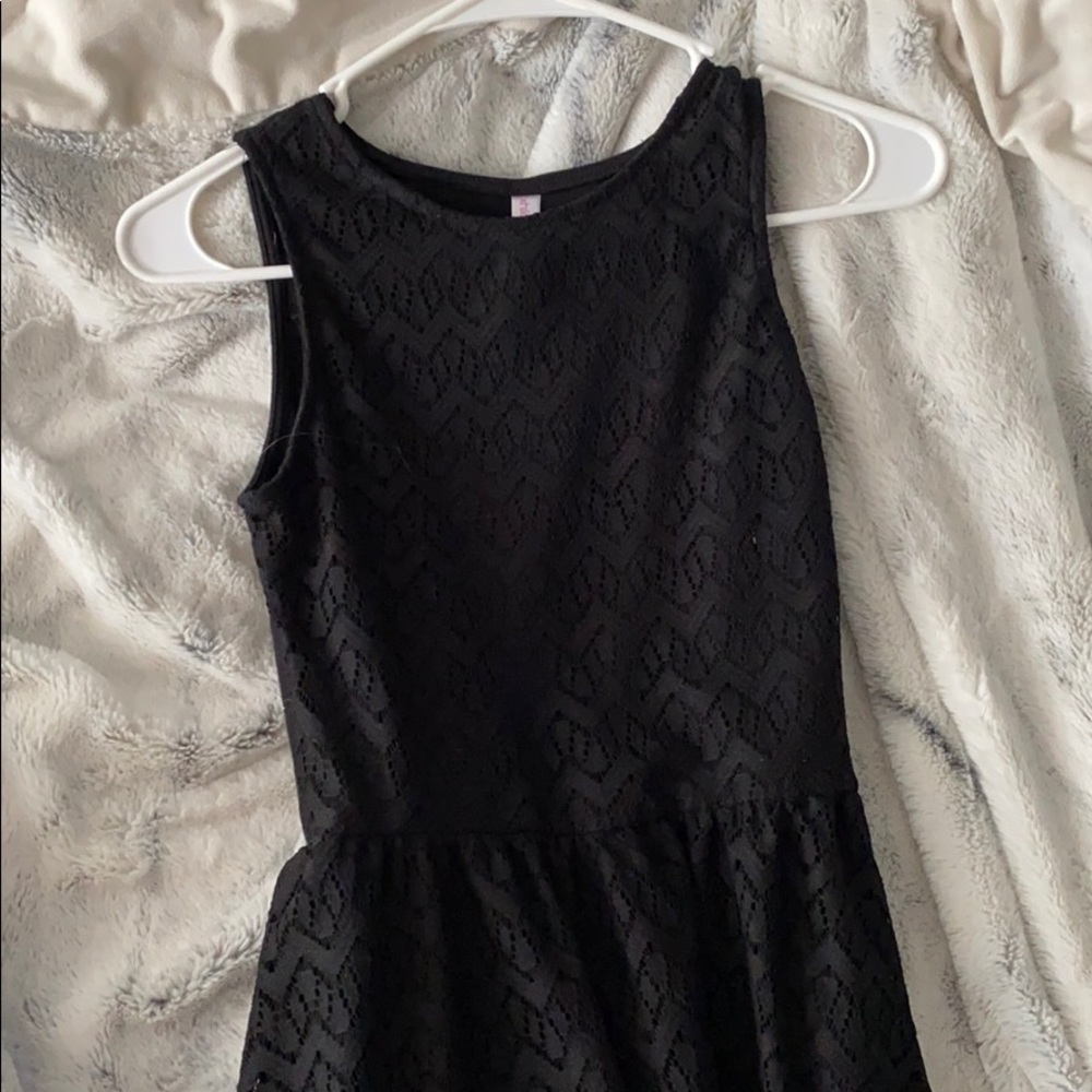 Black dress with texture pattern